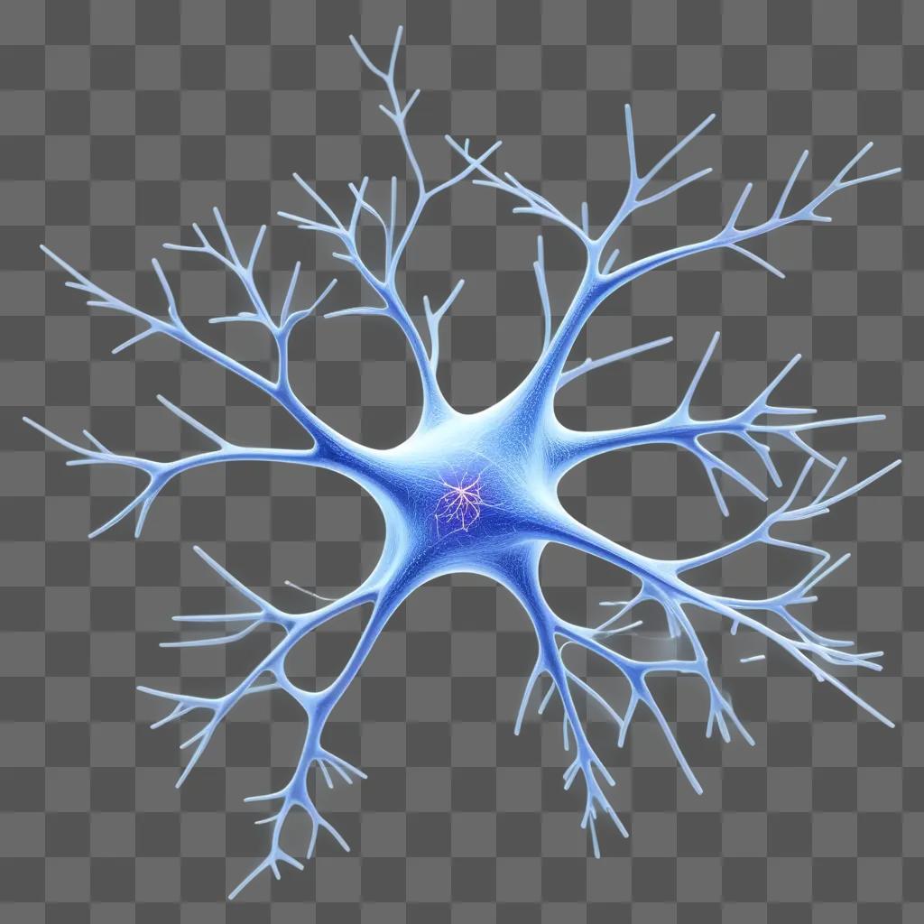 青く詳細な画像でニューロン