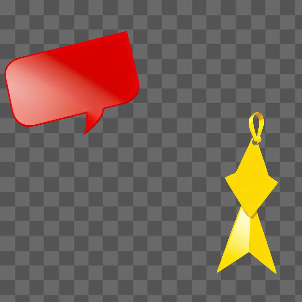 nouncement clipart with a yellow star and a yellow speech bubble