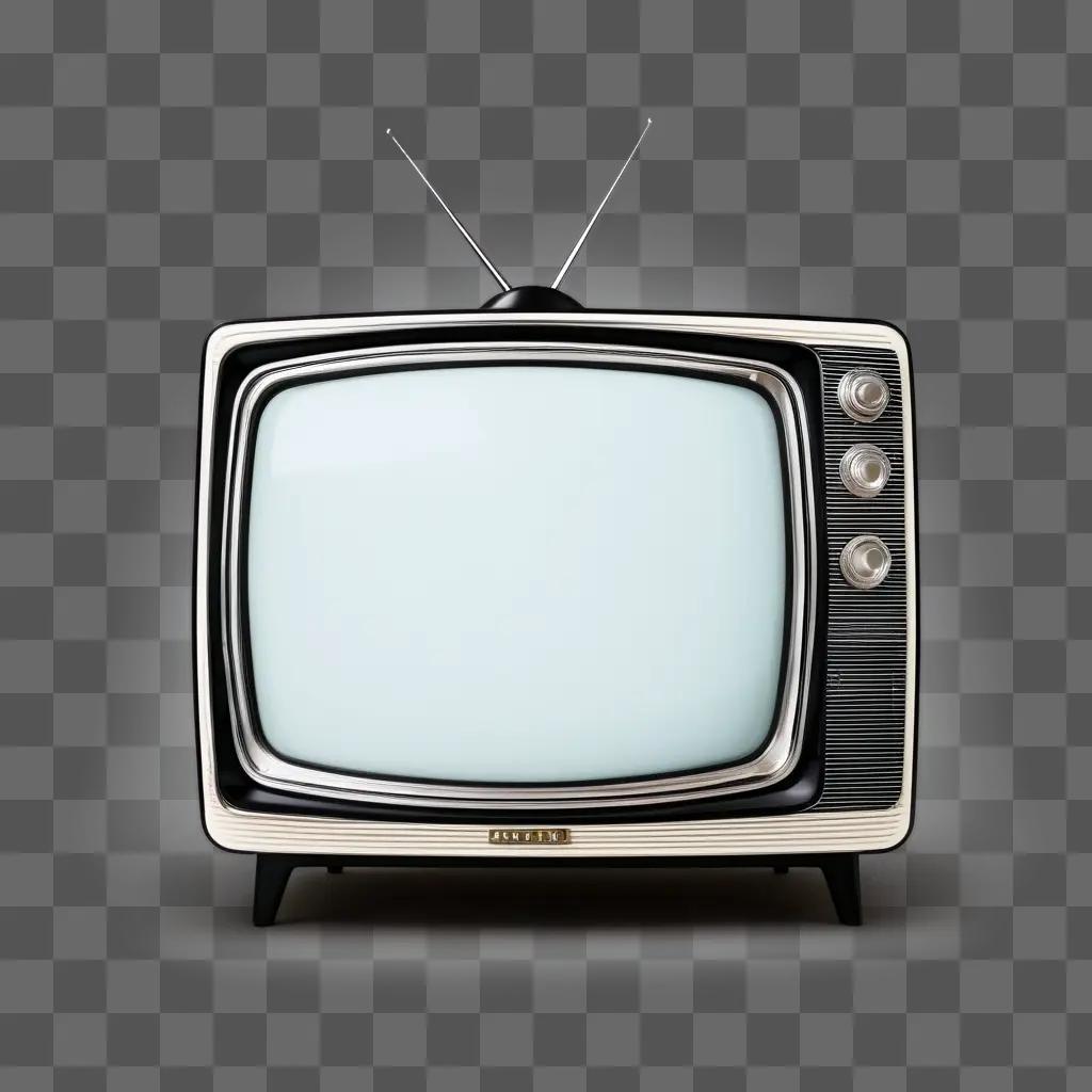 old black and white retro tv