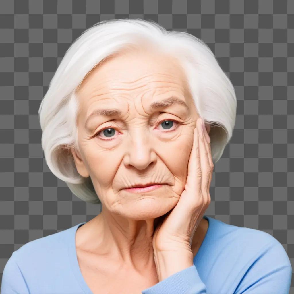 older woman with wrinkles in her face