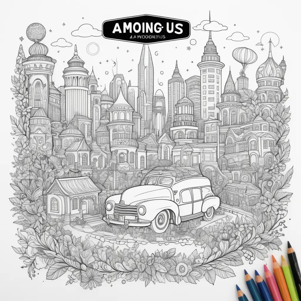 ong Us Coloring Page - A Cartoon City