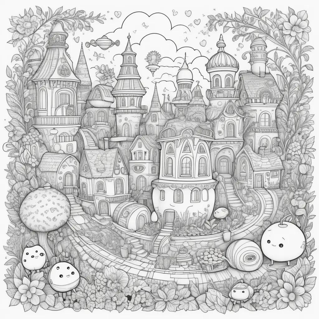 ong Us Coloring Page: A Cute Cartoon City