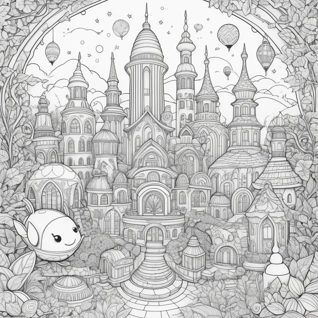 ong Us Coloring Page: A Dystopian City with Fish