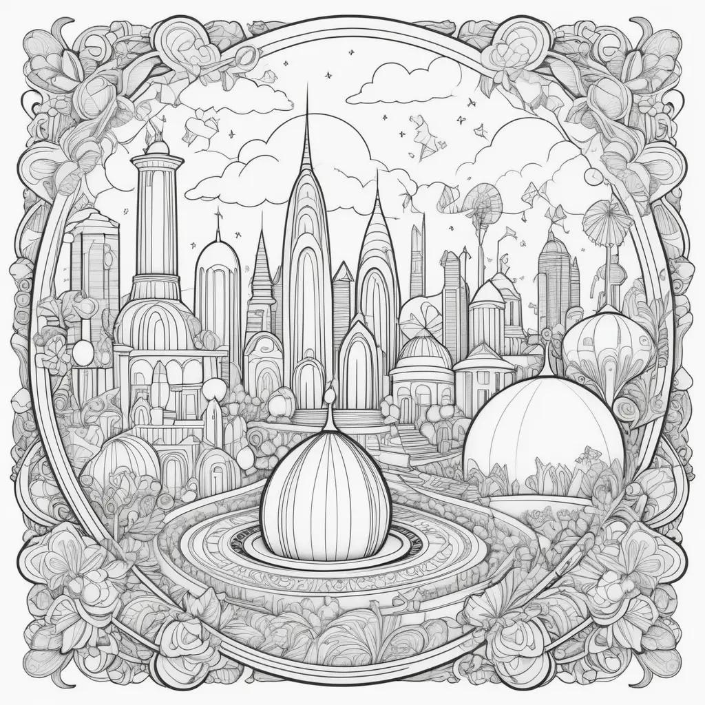 ong Us Coloring Page: An Interesting City Coloring Page