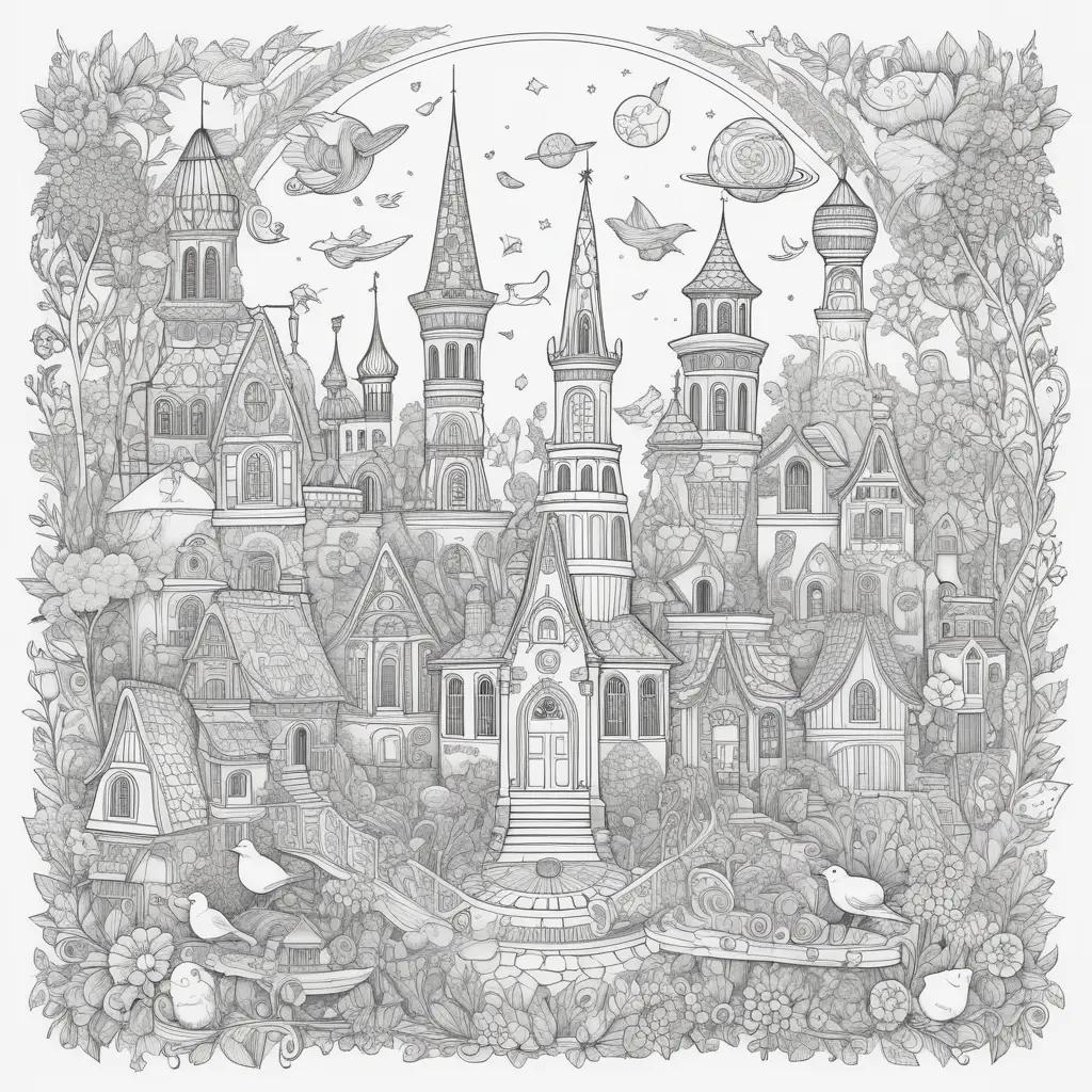 ong Us Coloring Page: An enchanting, fantasy-filled world to color