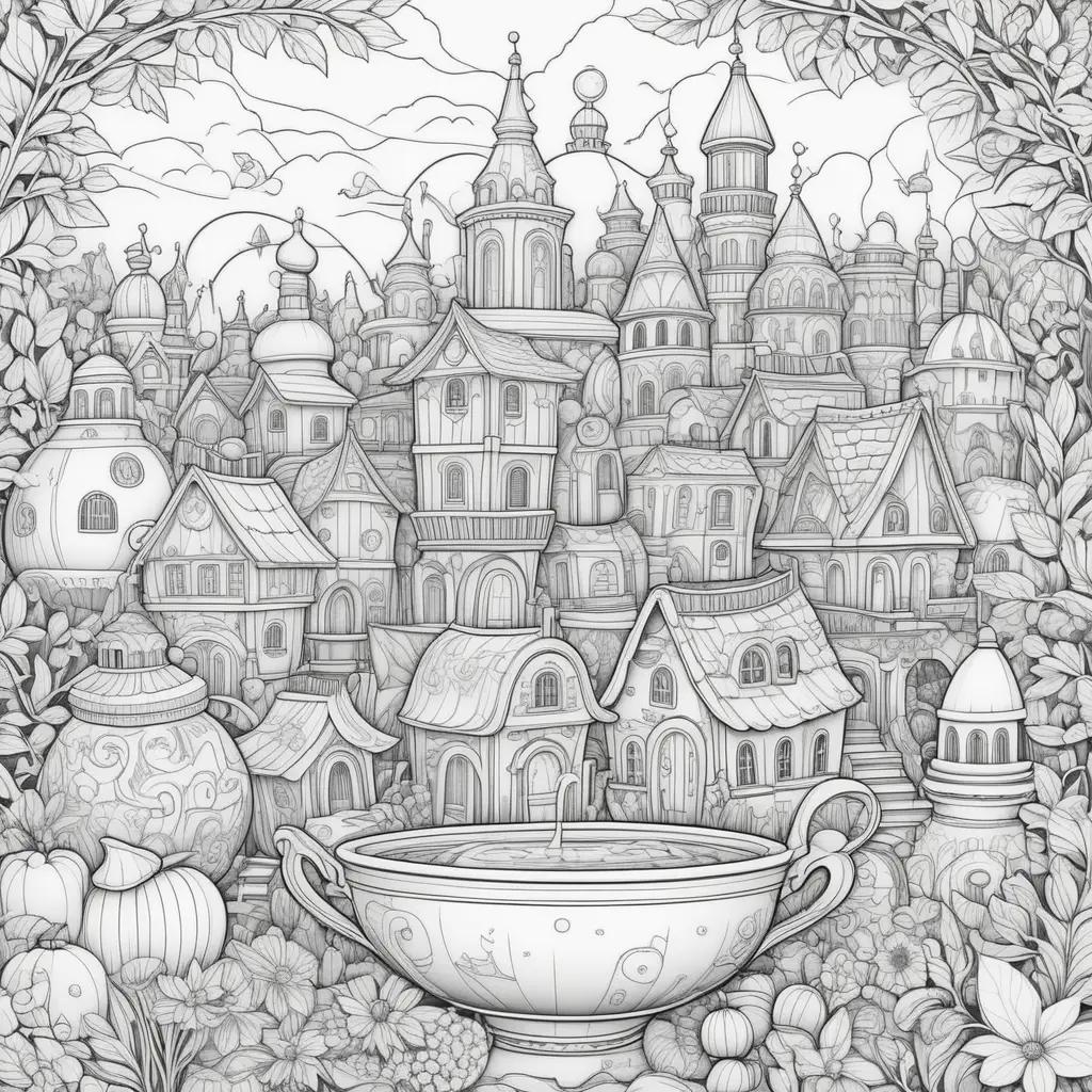 ong Us Coloring Page: City of Houses