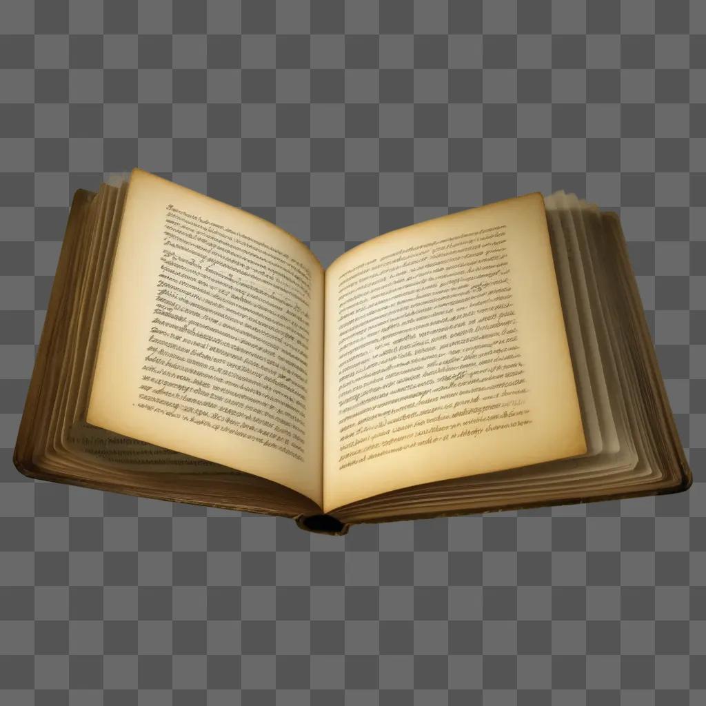 open book with a transparent background