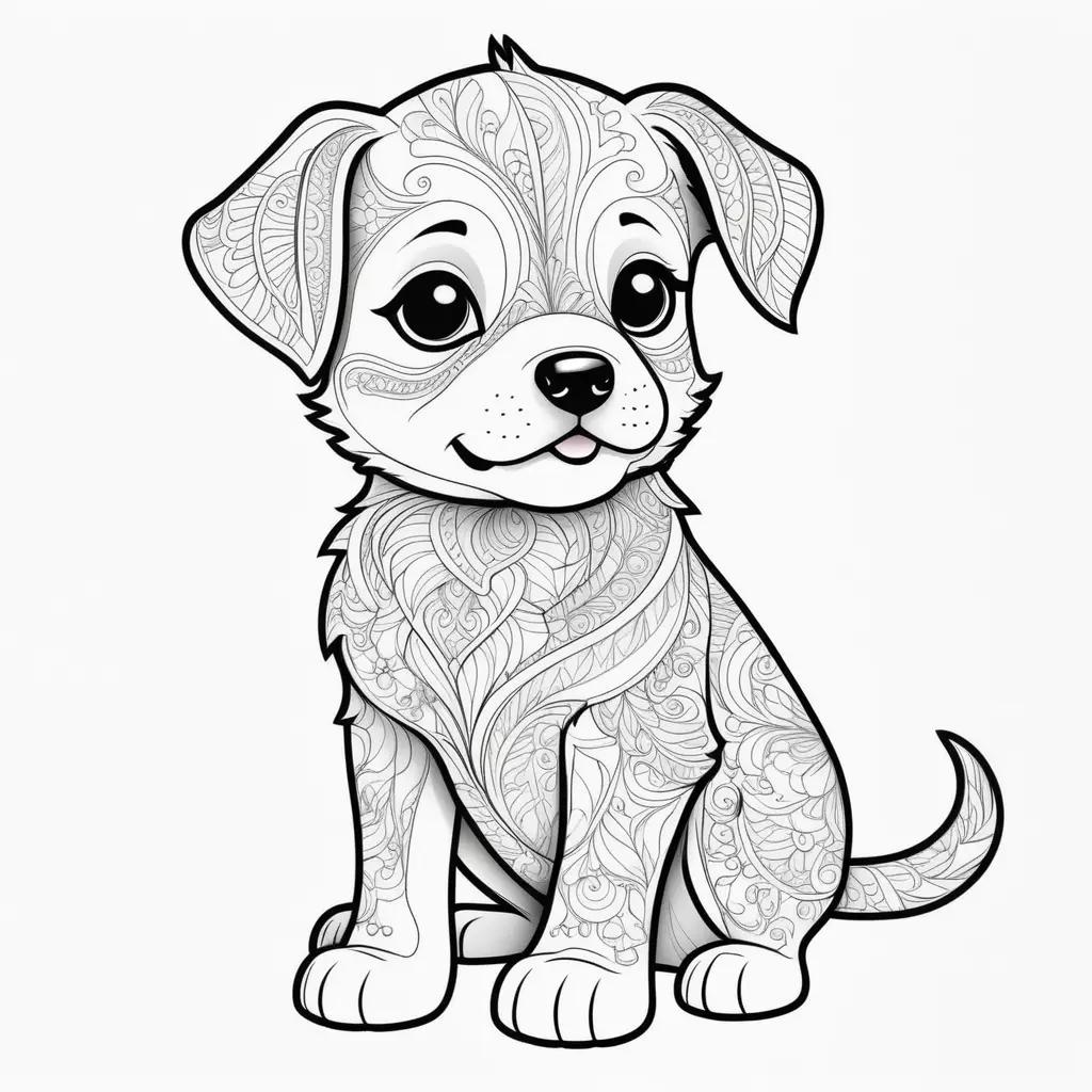 orable Coloring Pages of a Cute Puppy