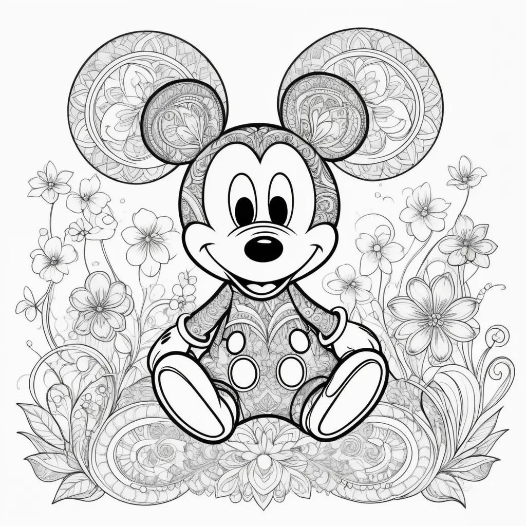 orable Mickey Mouse Coloring Pages for Adult