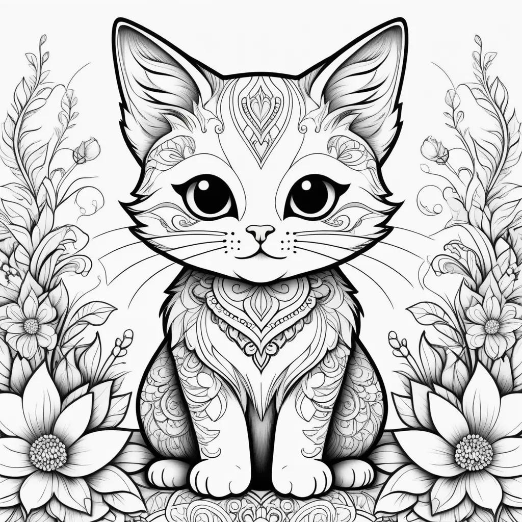 orable cat coloring pages, print and color