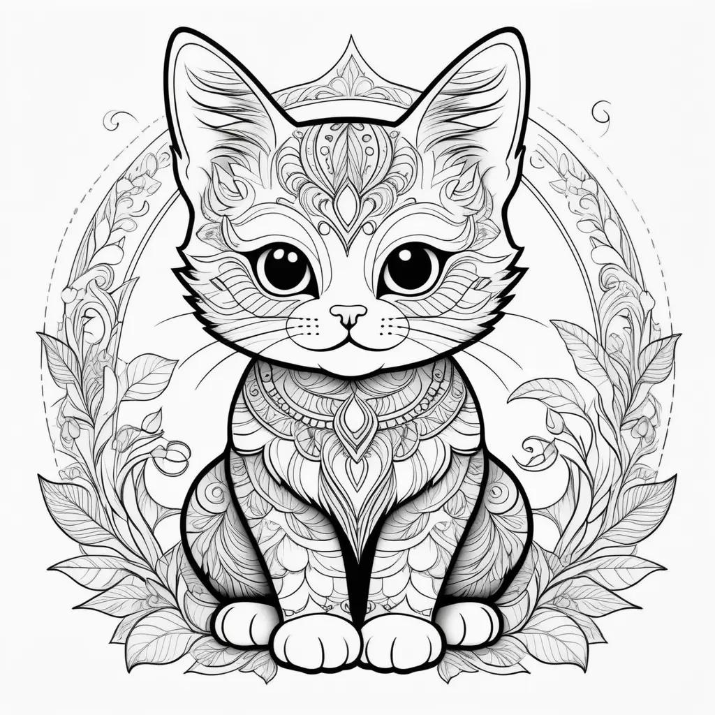 orable cat coloring pages with intricate designs