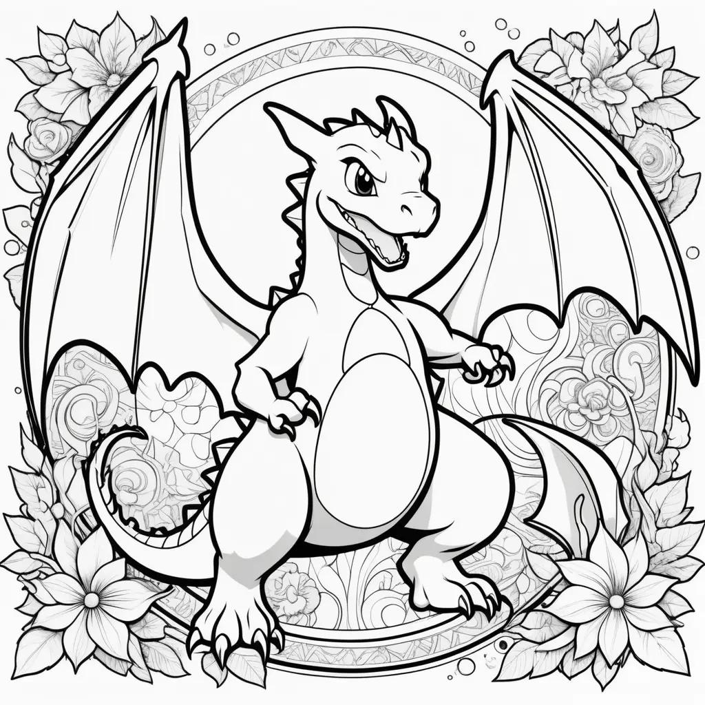 orable dragon coloring page for kids