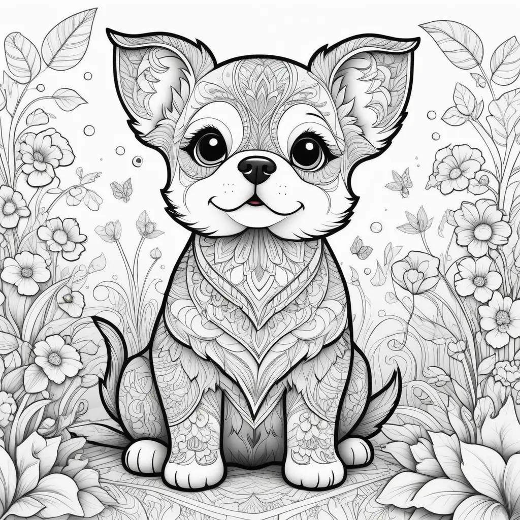 orable puppies coloring pages with detailed designs