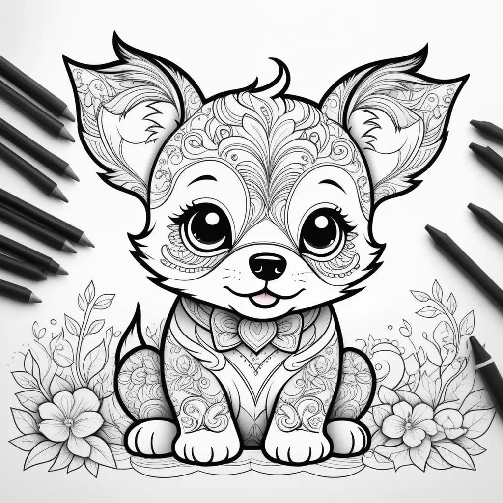 orable puppy coloring pages for kids