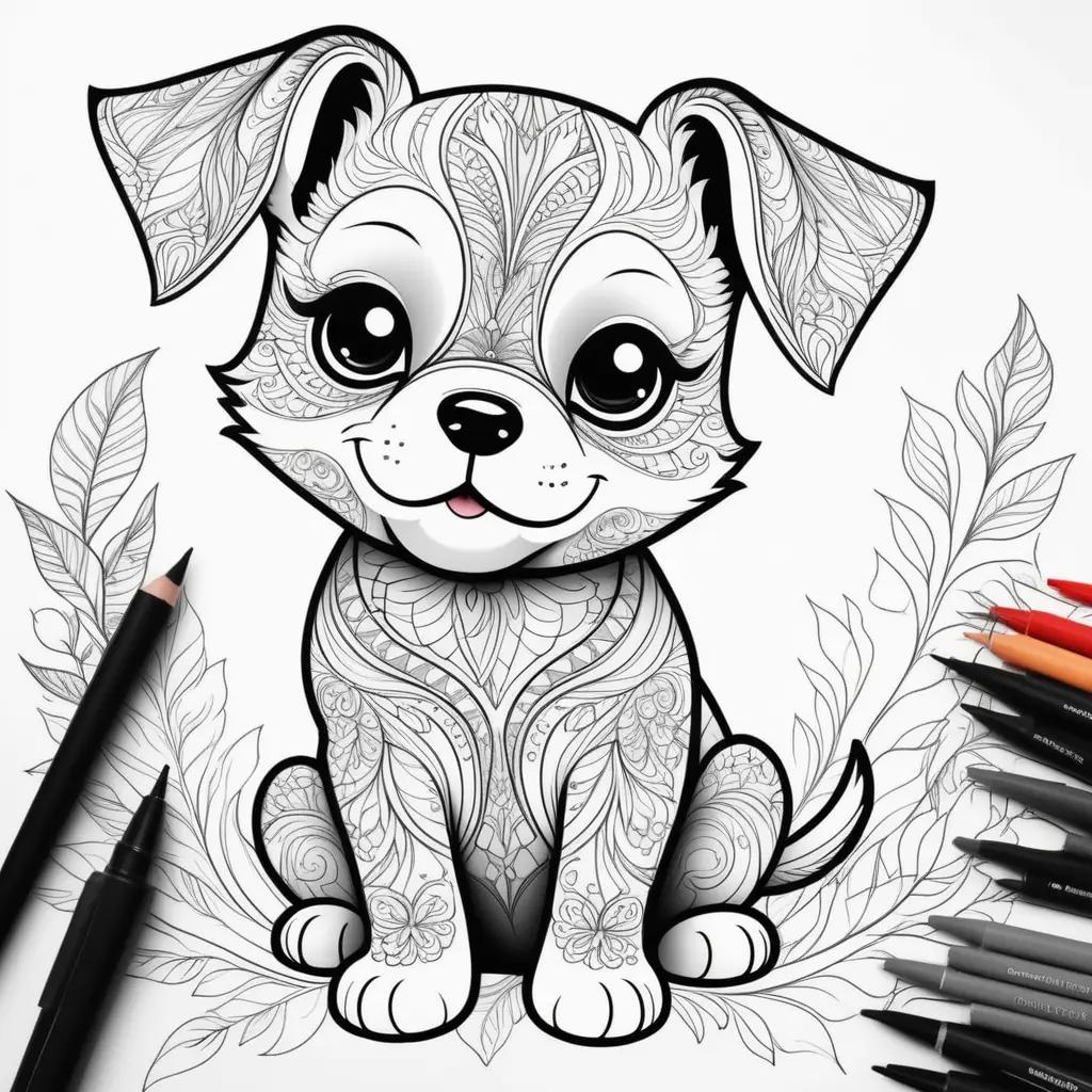 orable puppy coloring pages for kids to print