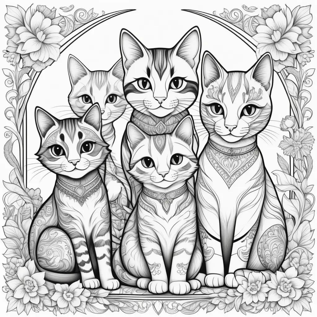 orable super kitties coloring pages with intricate patterns