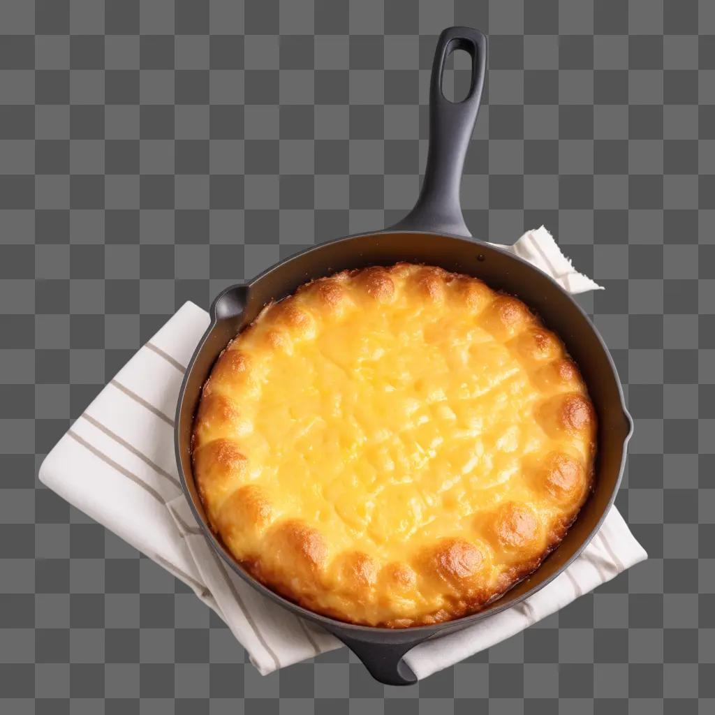 pan filled with melted cheese