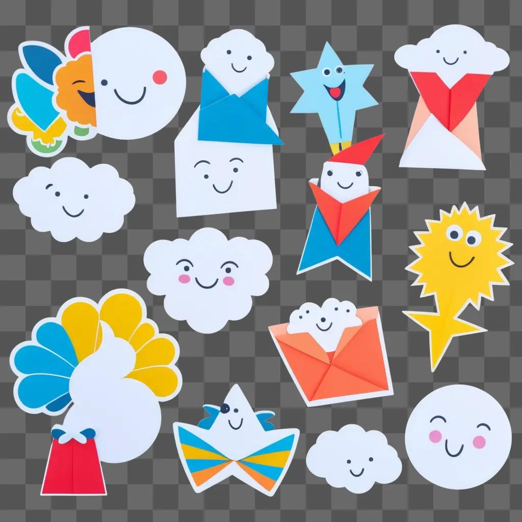 paper clipart smiling faces