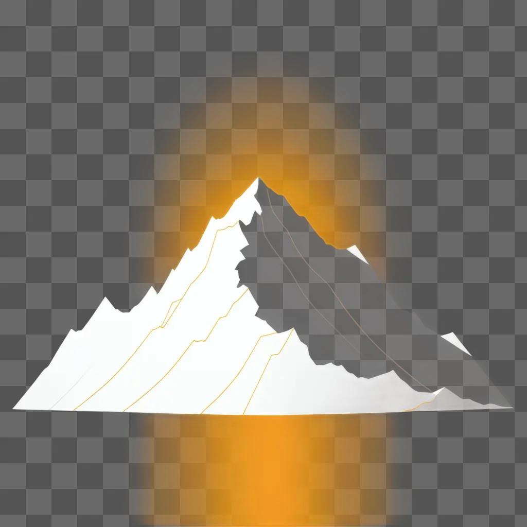 paper mountain in simple drawing