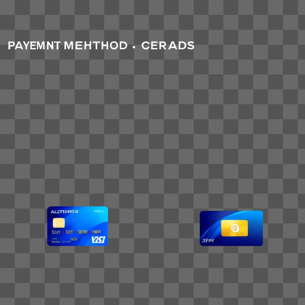 payment card displayed against a blue background