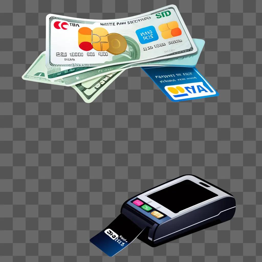 payment card with various payment methods