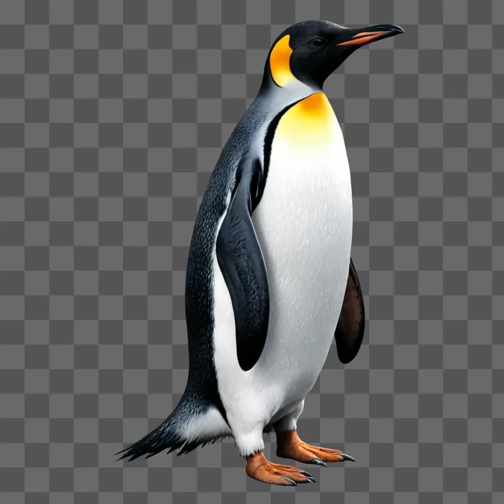 penguin clipart A penguin with a yellow beak