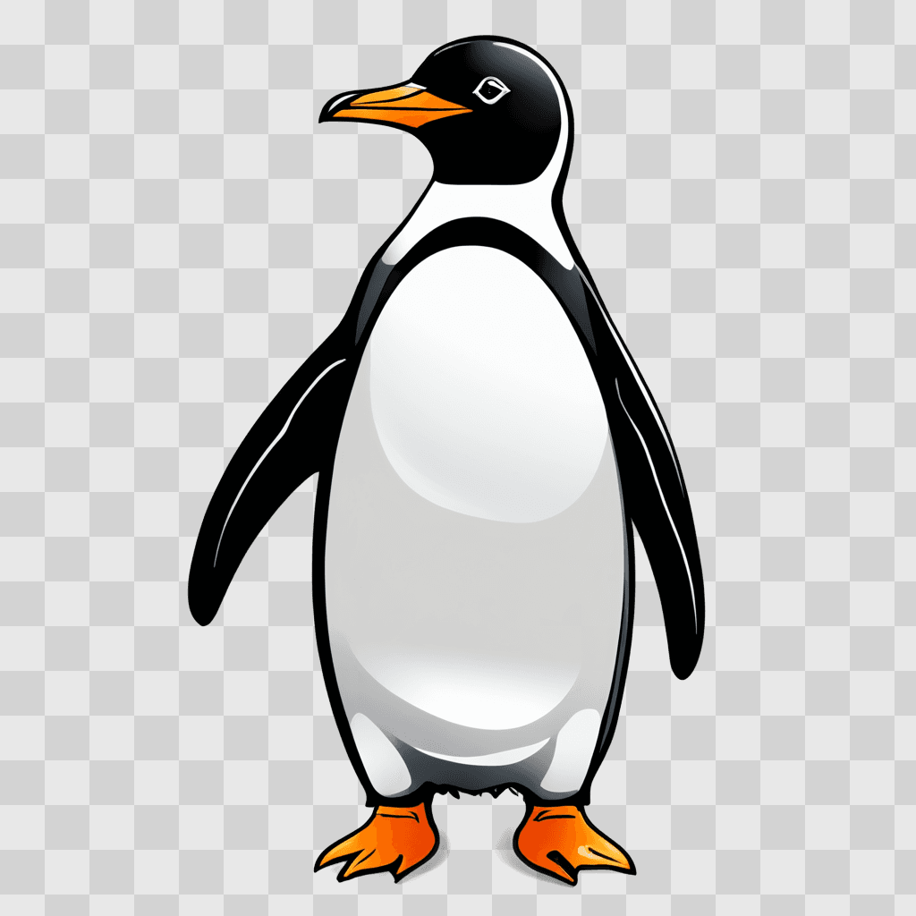 penguin clipart Penguin standing on a dark background