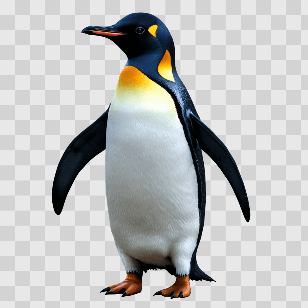 penguin clipart Penguin with bright blue beak and yellow feet