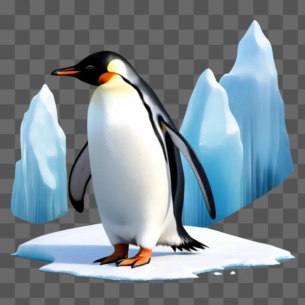 penguin stands on an ice floe