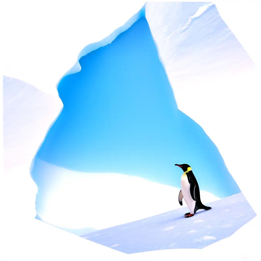 penguin stands on an iceberg in Antarctica