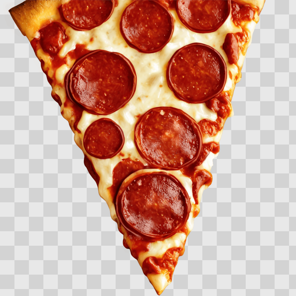 pepperoni pizza clipart A slice of pizza with pepperoni and cheese