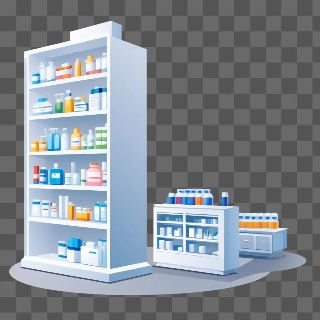 pharmacy clipart displays various bottles and jars