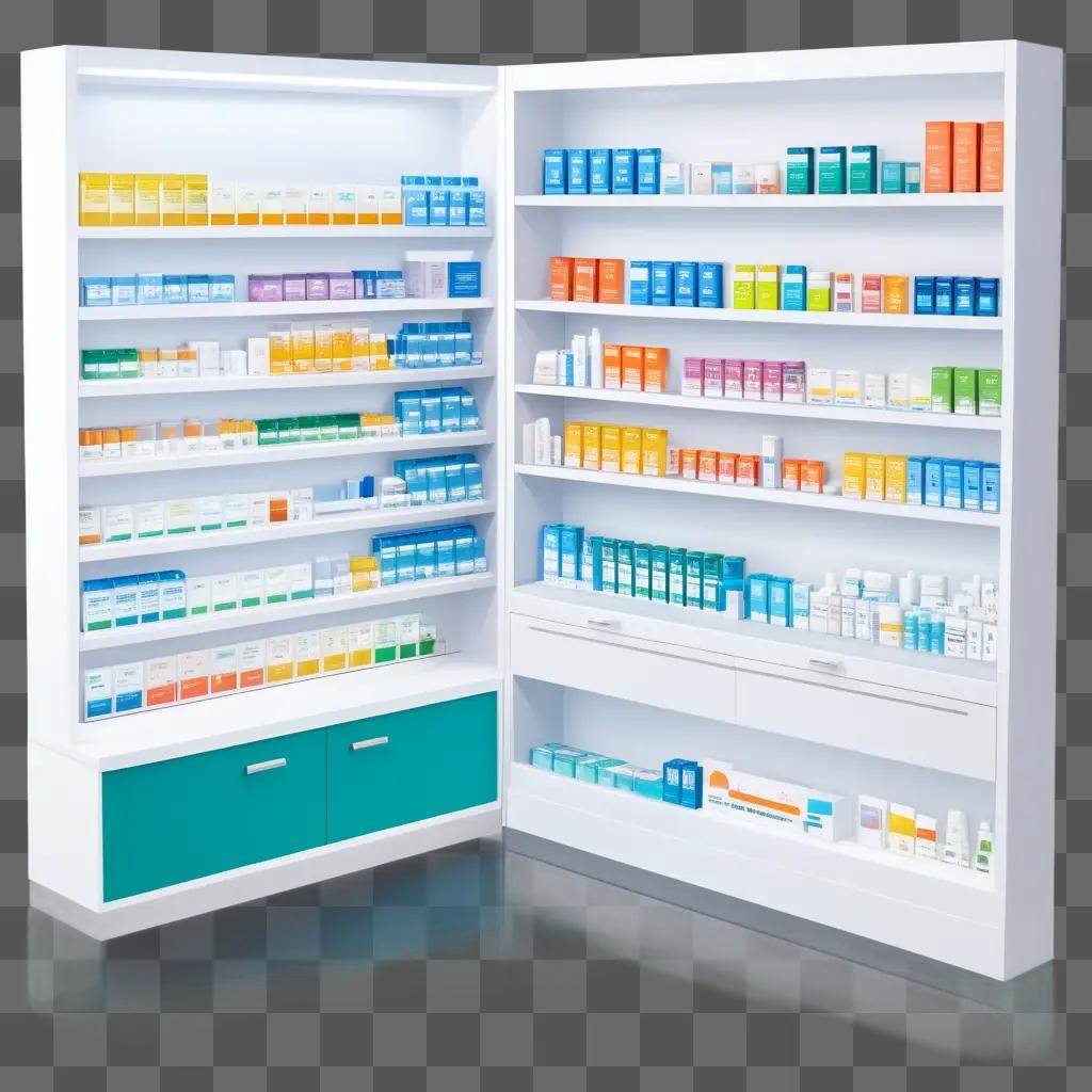 pharmacy with a variety of medication displayed in shelves