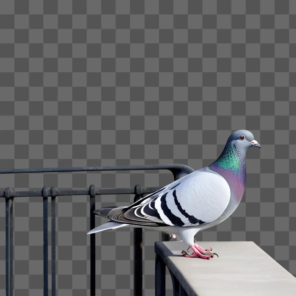 pigeon sits on a ledge by a wall