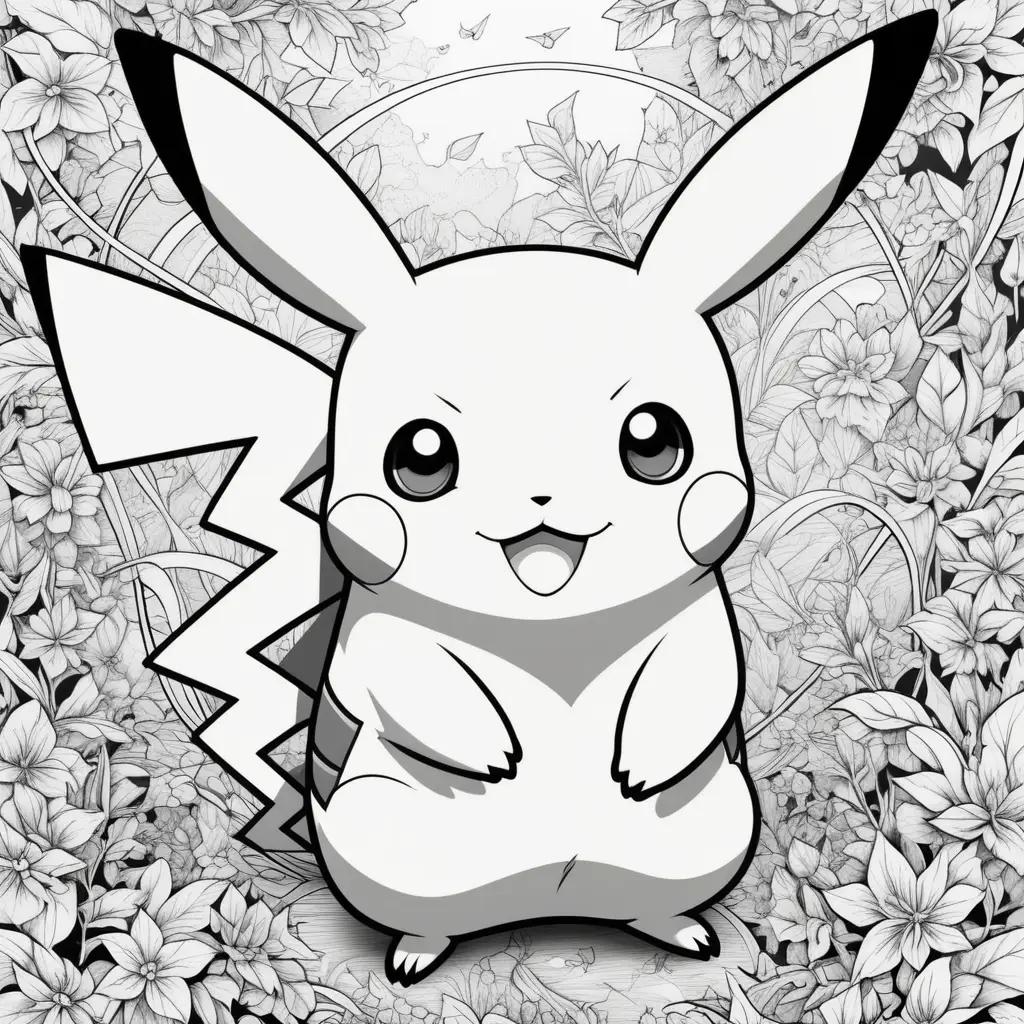 pikachu coloring page is full of color