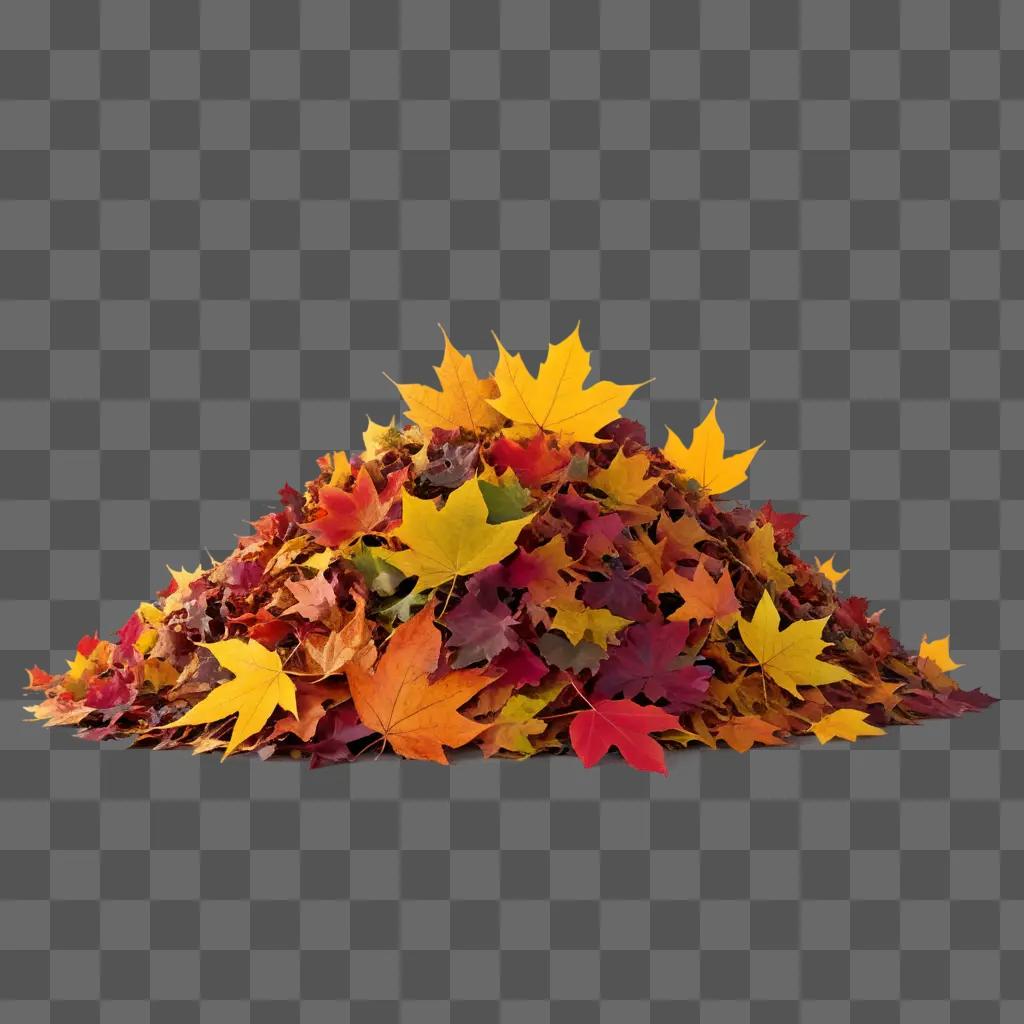 pile of leaves is on the ground