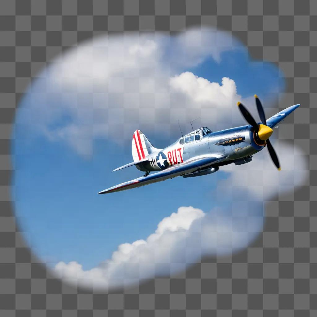 pilot flies a red and white airplane through the sky