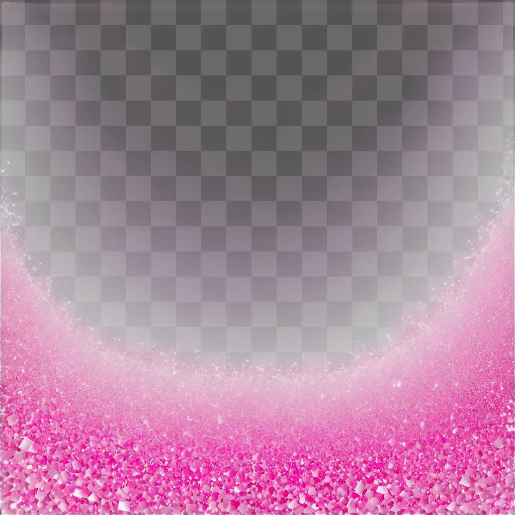 pink, transparent background with scattered pink glitter