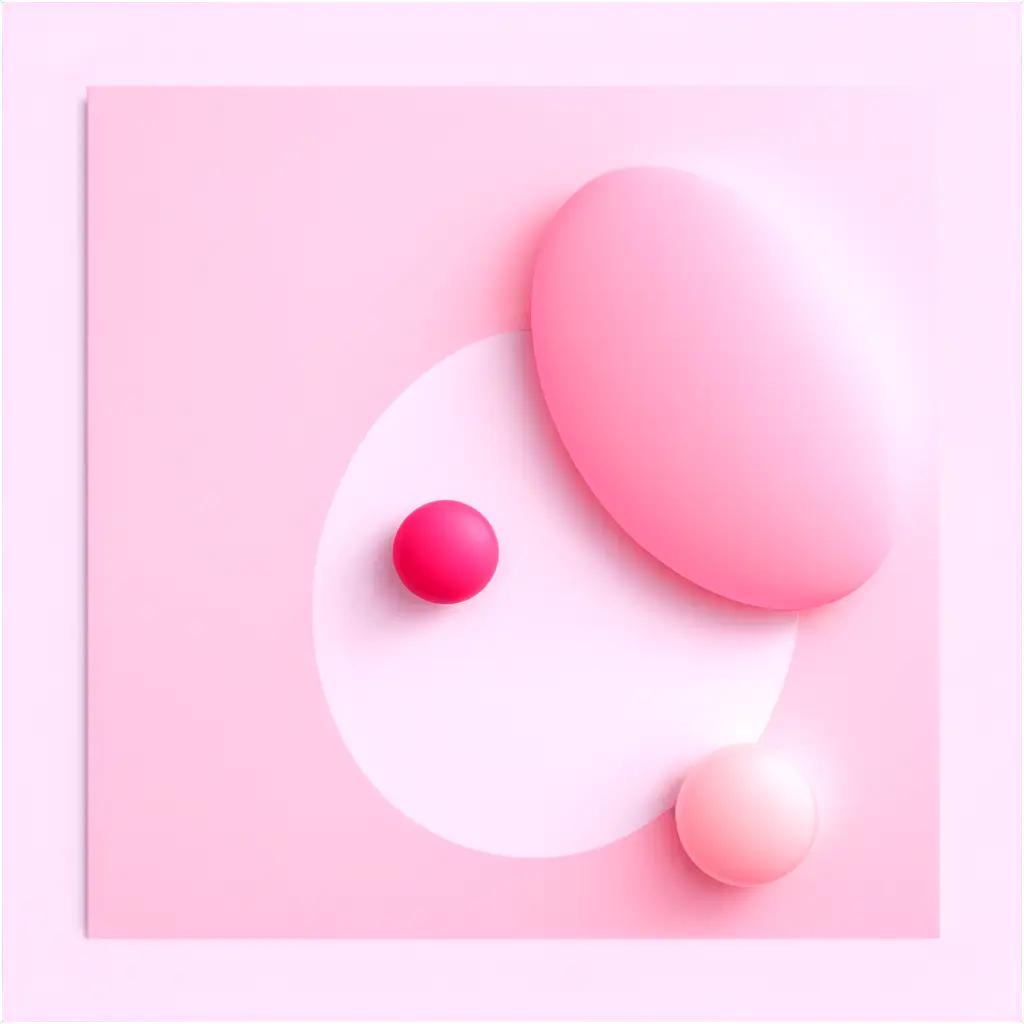 pink aesthetic features a round pink object and a red one