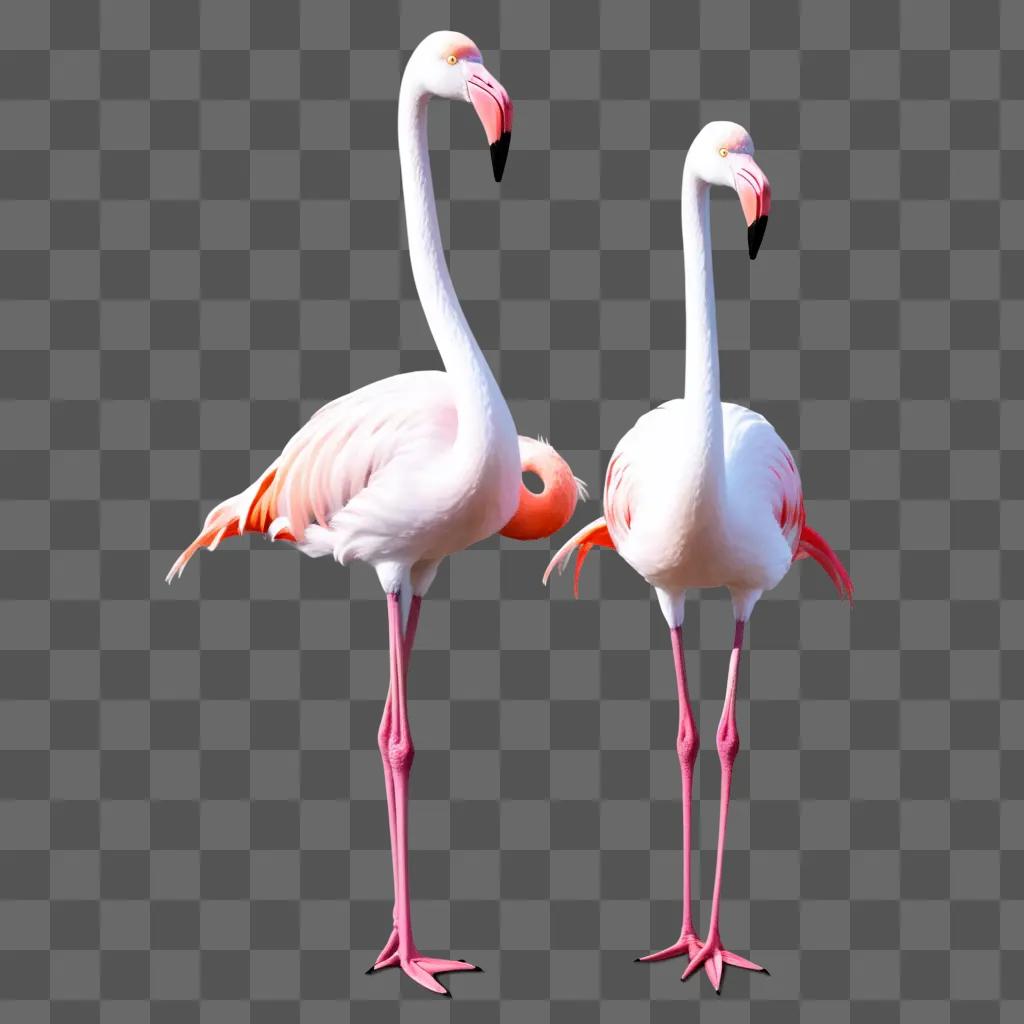 pink and white flamingo standing in a pink background