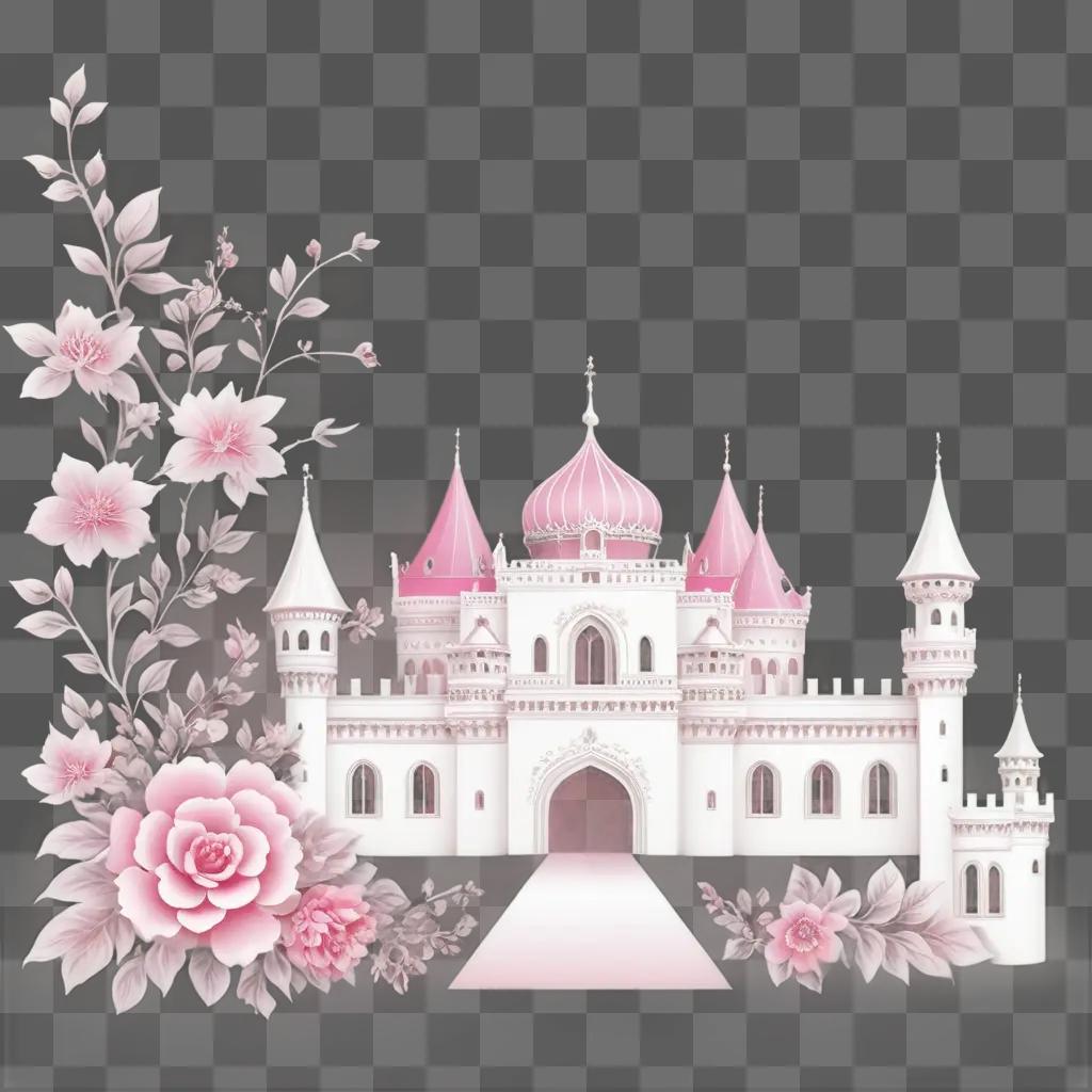 pink castle with pink aesthetic design