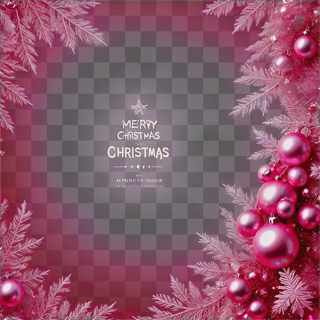 pink christmas background A pink Christmas background with ornaments