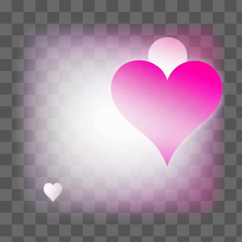 pink heart in a square background