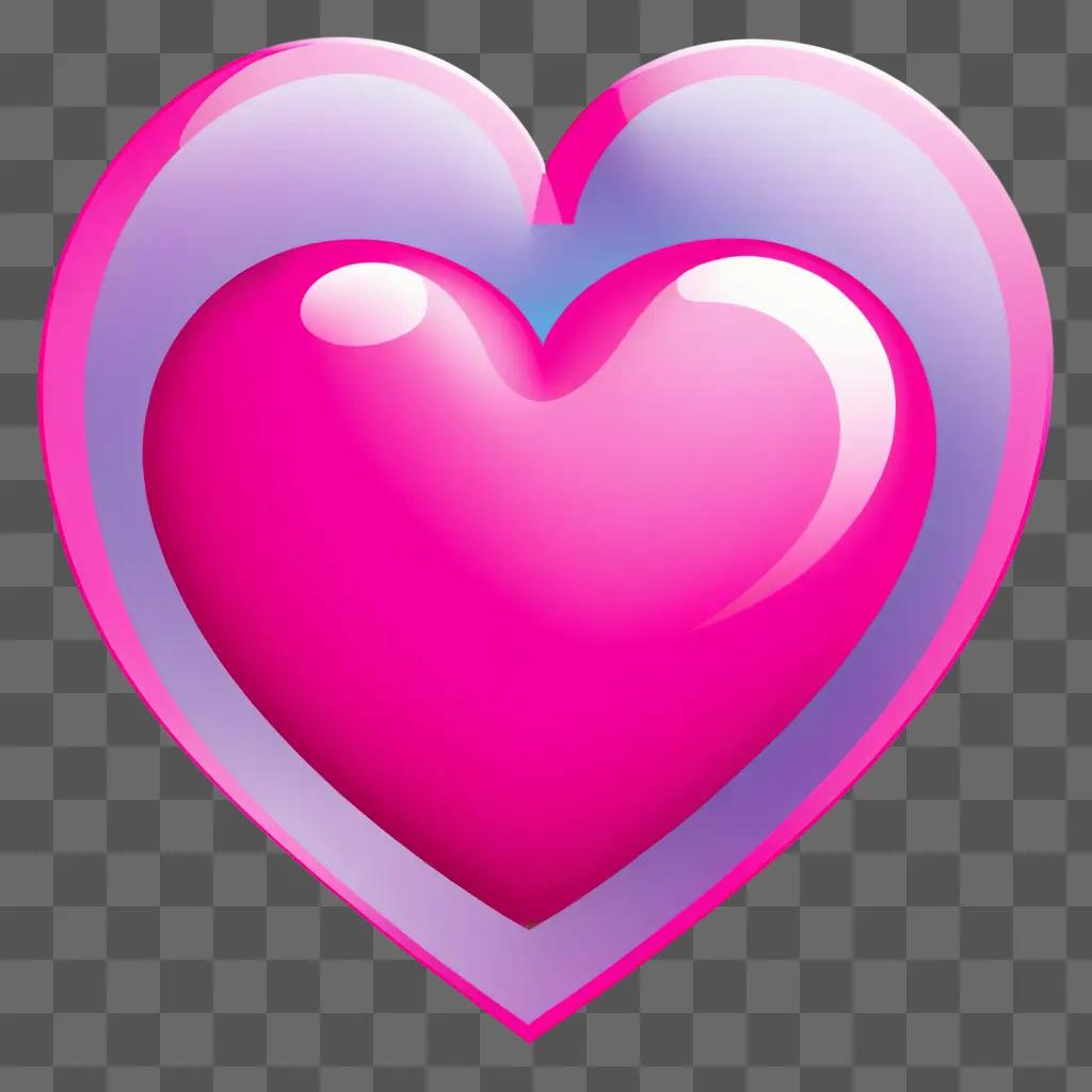 pink heart is in the center of a pink background