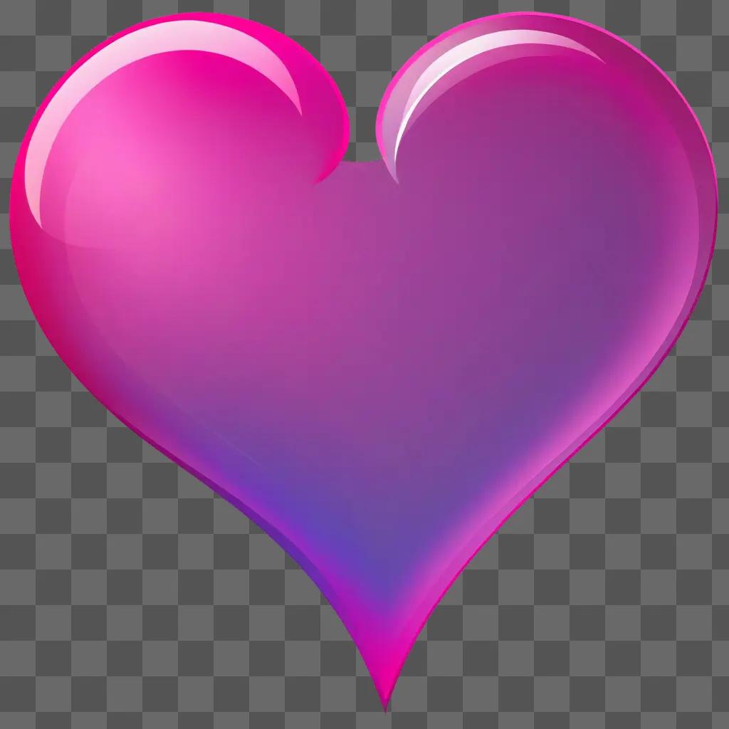 pink heart is the main focus of this clipart