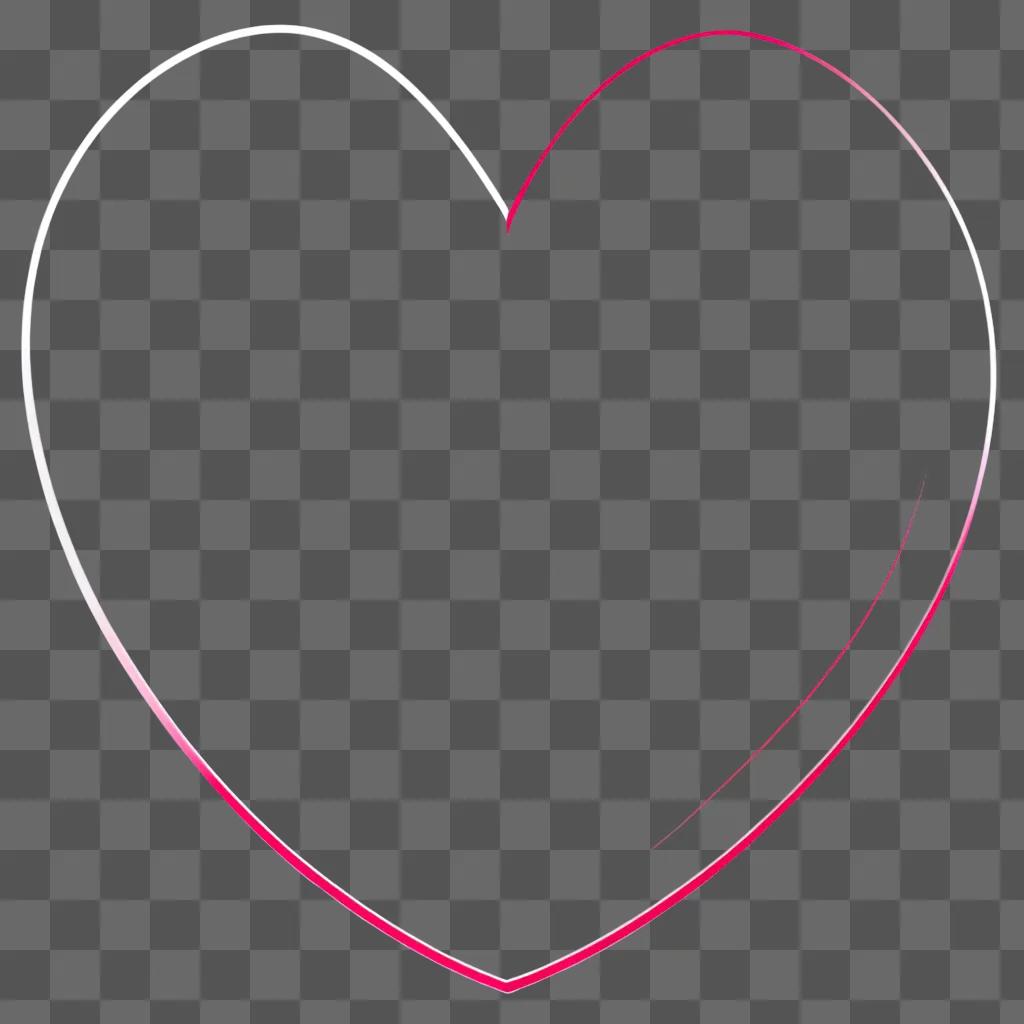 pink heart outline clipart design