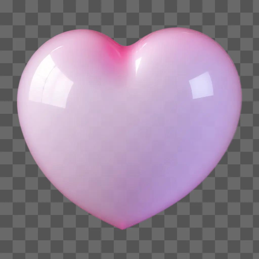 pink heart transparent in a pink background