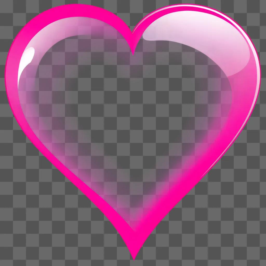 pink heart with a glossy finish