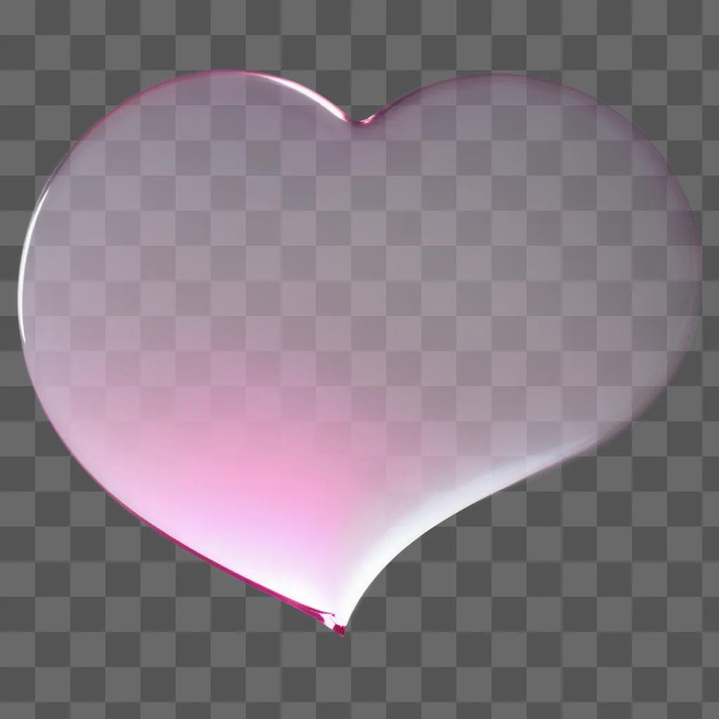 pink heart with a transparent heart