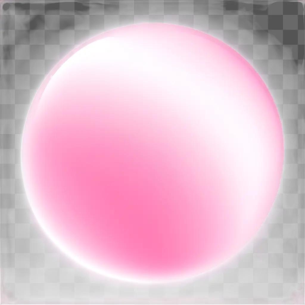 pink transparent bubble with rounded edges